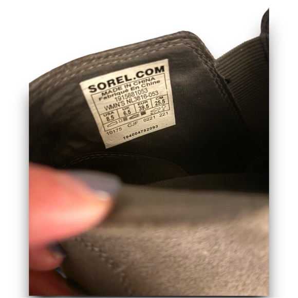 Sorel Evie Pull-On Wedge Bootie 8.5 Quarry Gum 2 Suede Leather NL3816-053 - Picture 7 of 9